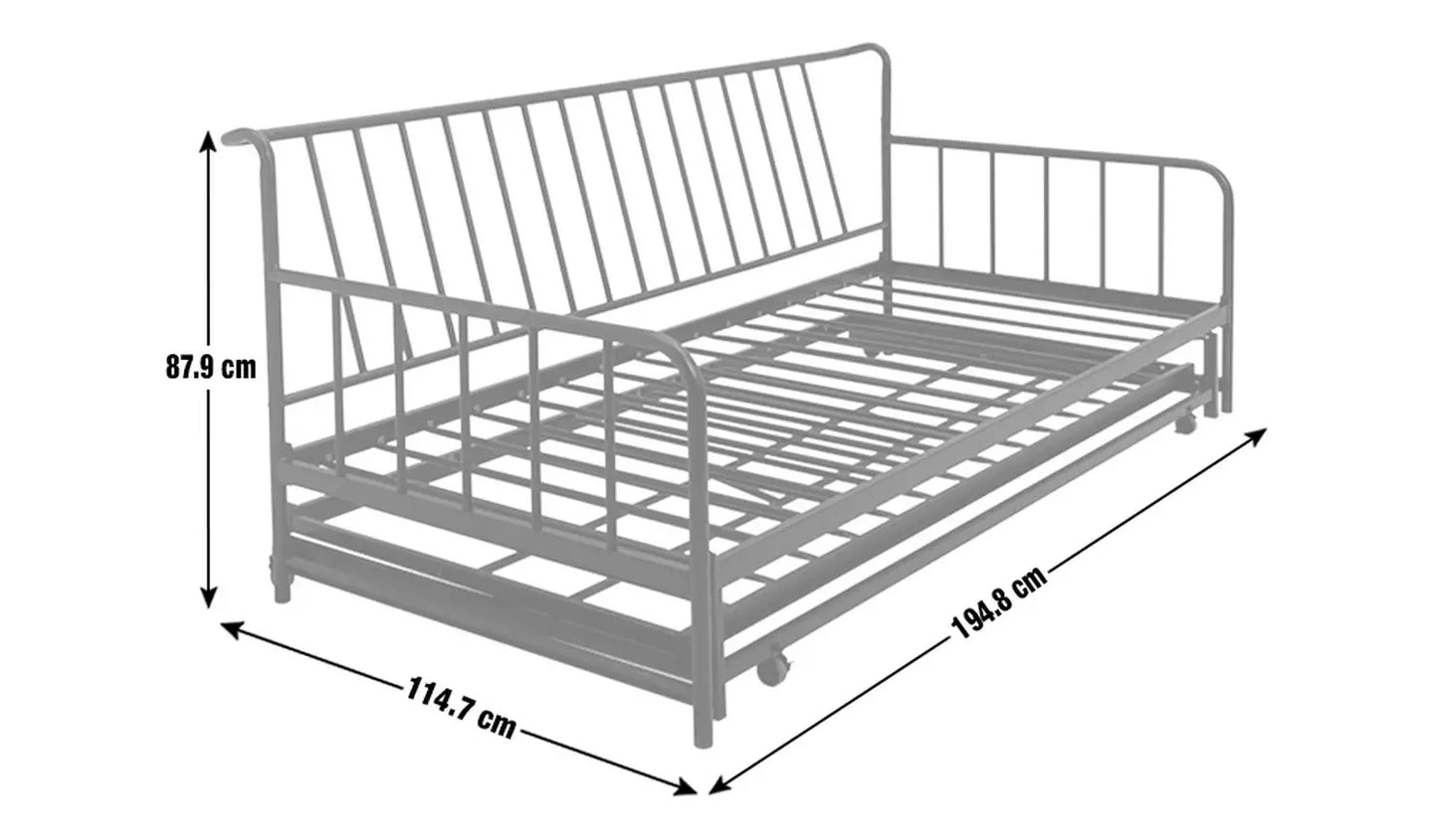 Habitat Kanso Metal Guest Bed Frame - Black NO TRUNDLE